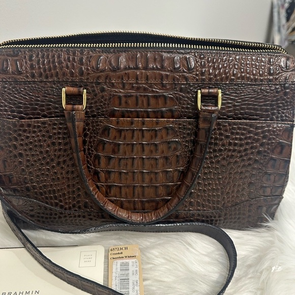 Brahmin Crandall chocolate Whitney satchel handbag - Picture 2 of 9